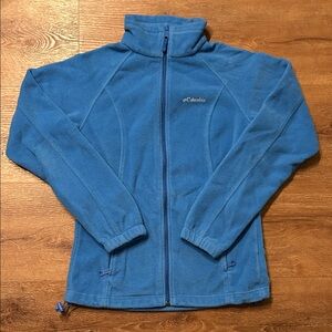 Women’s Blue Columbia Girl’s Blue Full-Zip Fleece Jacket, Size S